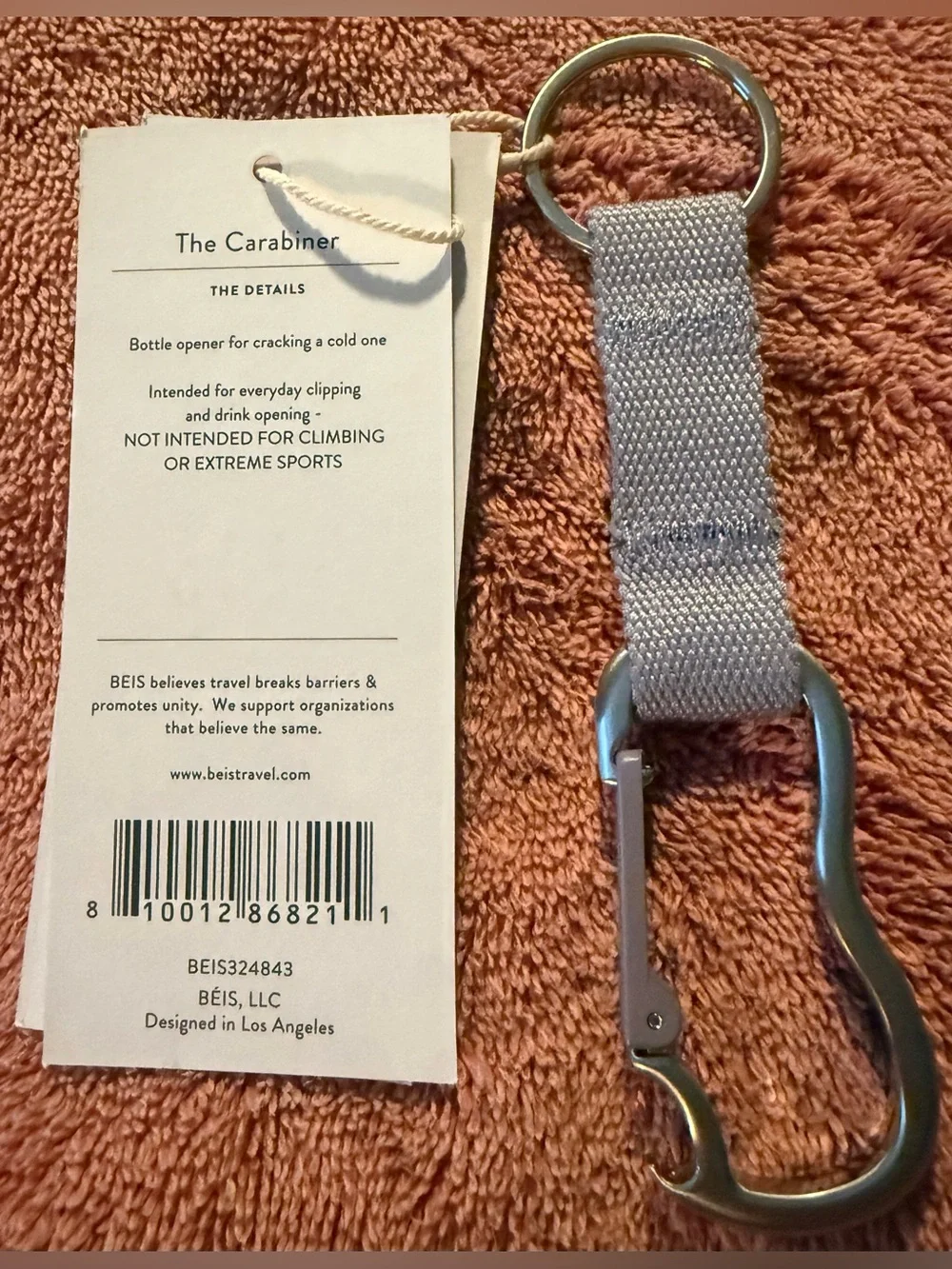BEIS Lilac Carabiner Keychain Brand New With Tags - Picture 2 of 3